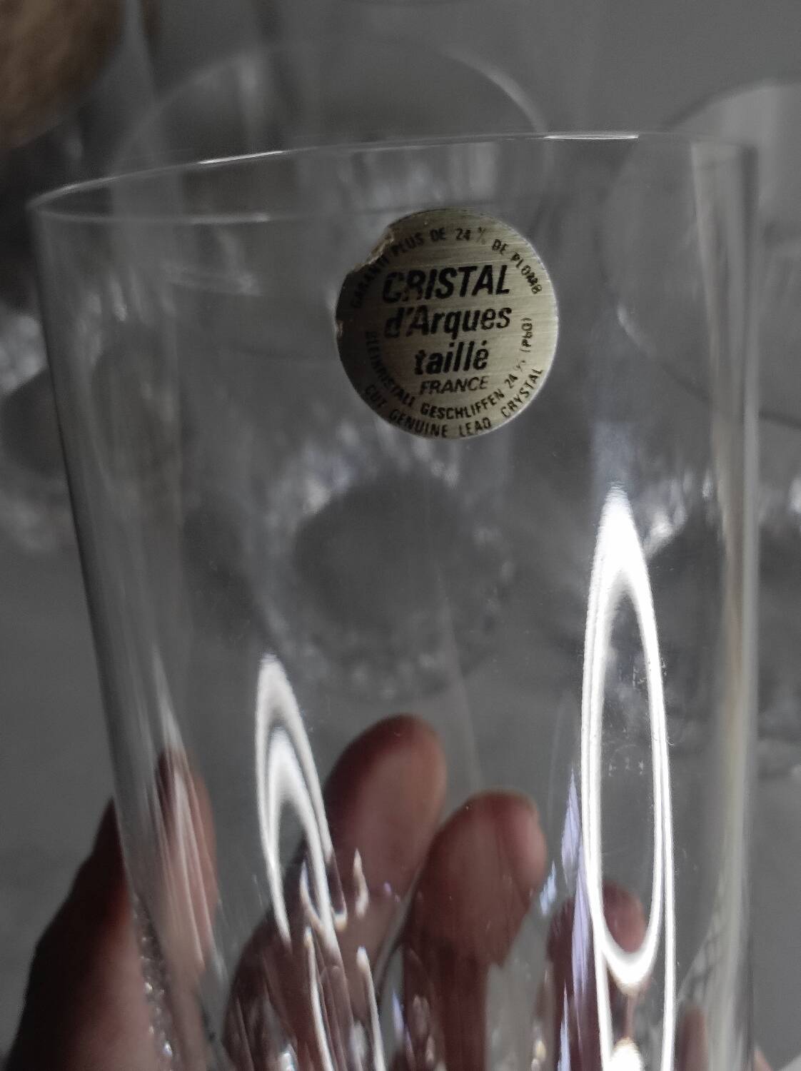 Cut Arques crystal glasses