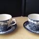 2 Churchill Staffordshire English Bone China Teacups
