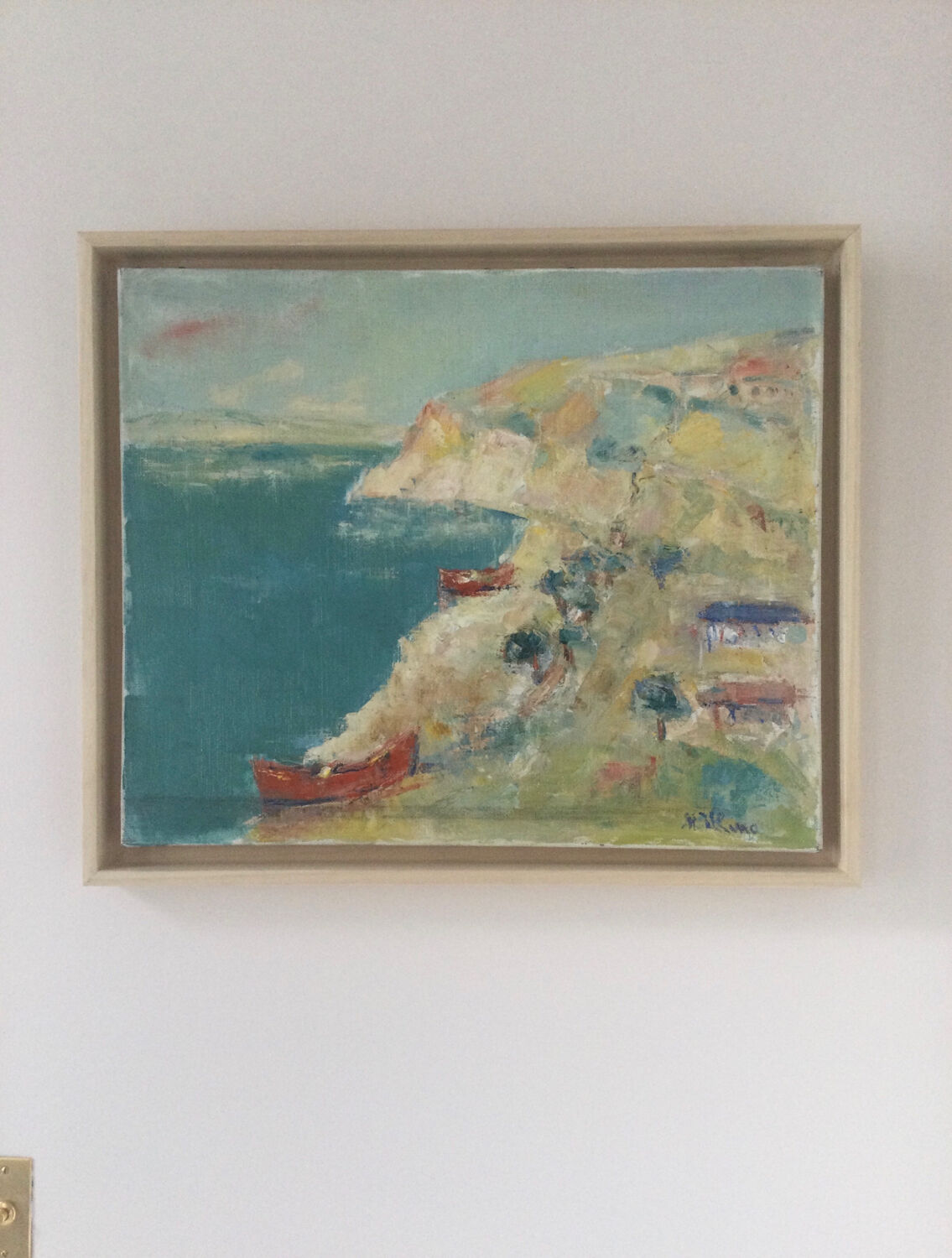 Oil on canvas by matilda ulmu 1917-2007.