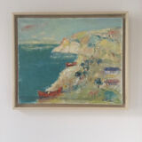 Oil on canvas by matilda ulmu 1917-2007.