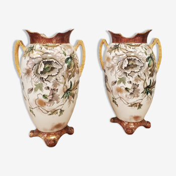Paire de vases en ceramique de Satsuma