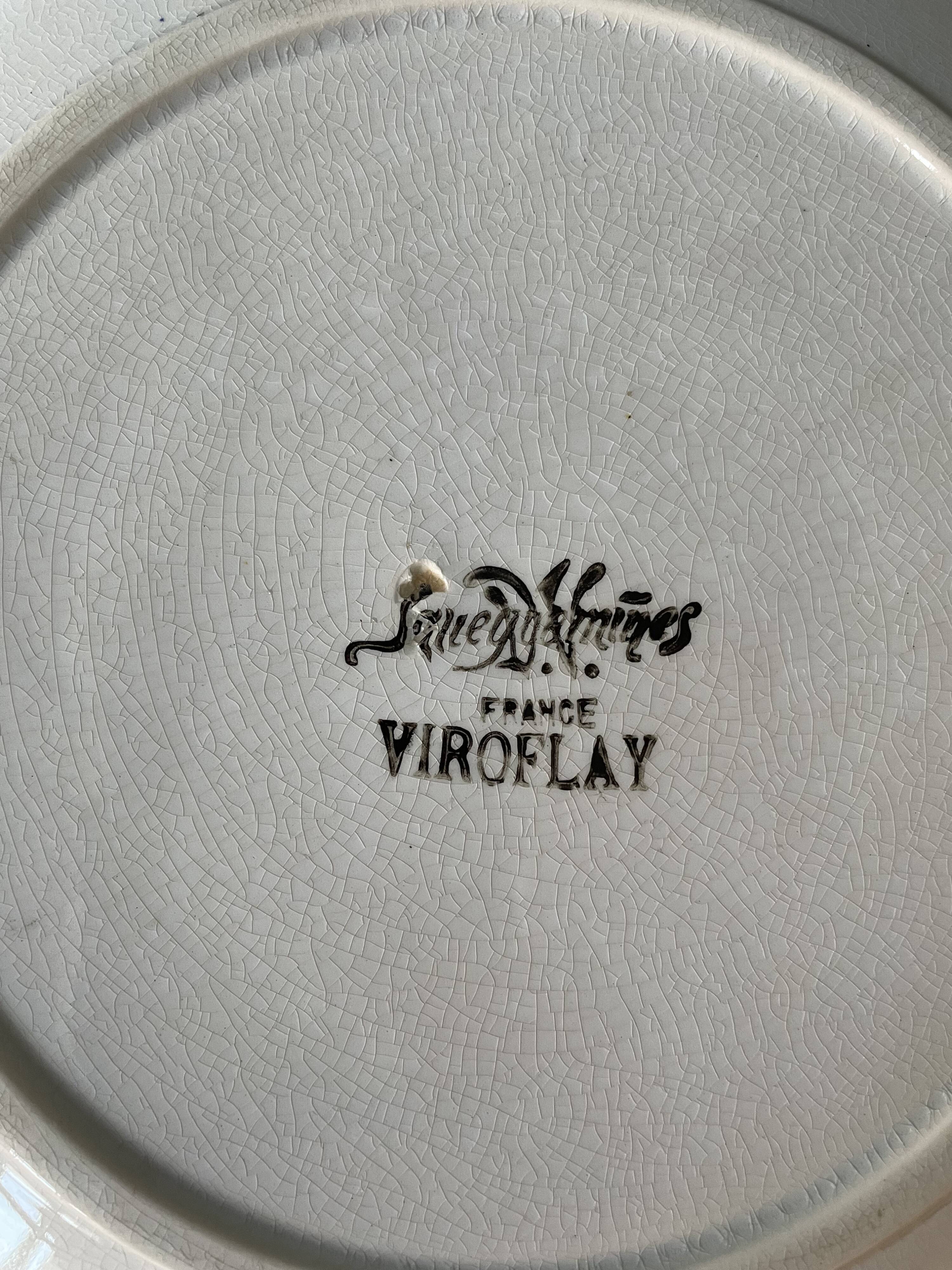 Plate "Viroflay" Sarreguemines France
