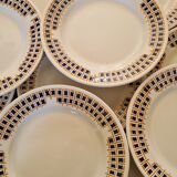 10 flat plates Faience de Givors 1930