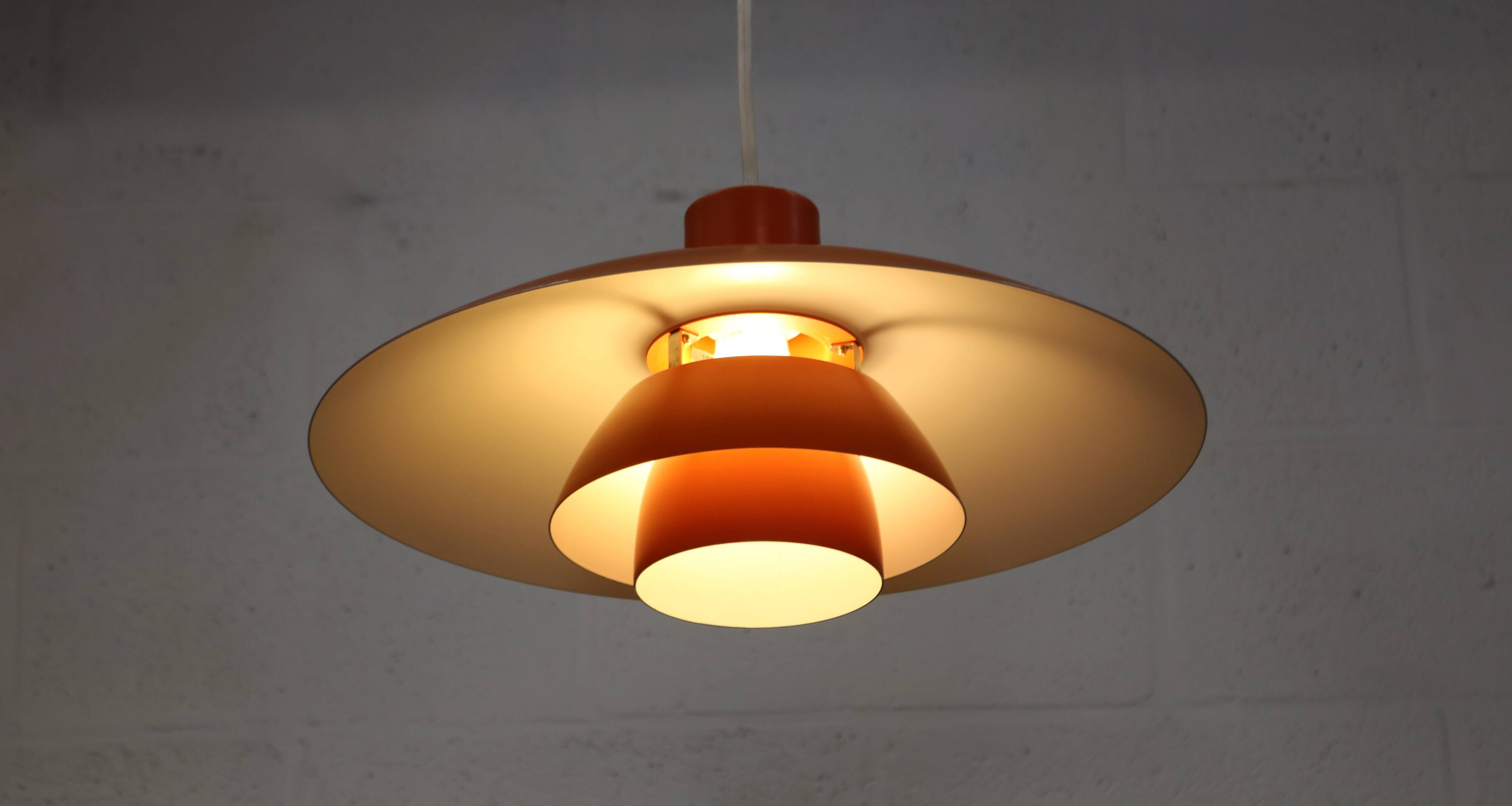 Vintage LOUIS POULSEN PH 4/3 Lamp - 70s Danish Mid Century Modern Pendant
