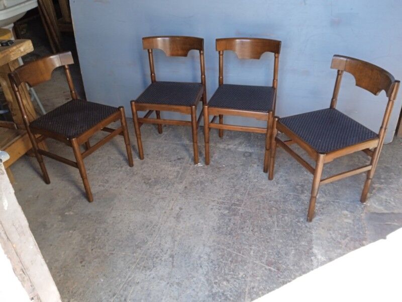 4 Scandinavian wooden chairs 1960