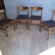 4 Scandinavian wooden chairs 1960