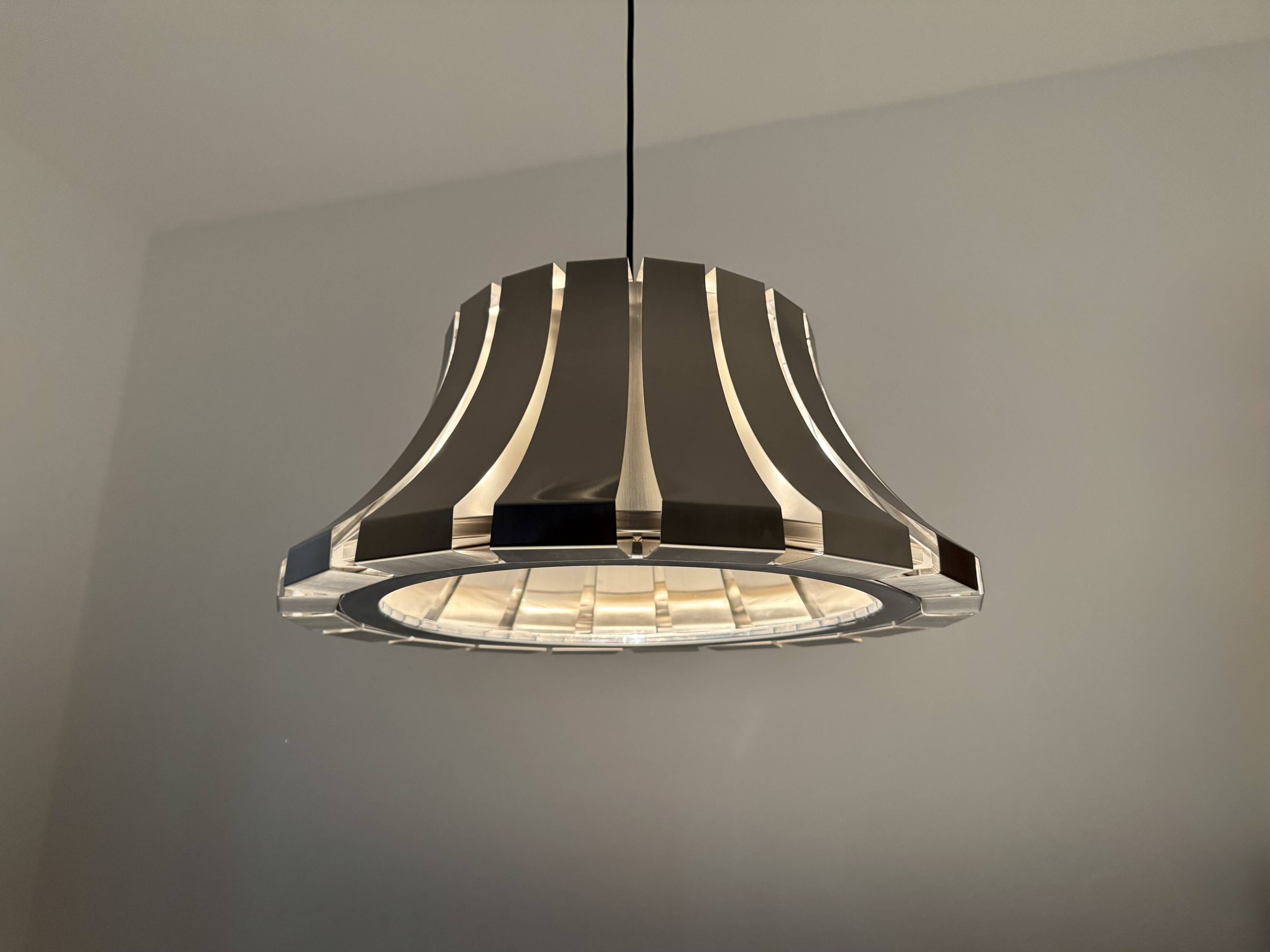 Metal Pendant Lamp by Elio Martinelli for Martinelli Luce