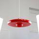 Space-Age Saucer Pendant in Red Plexiglas from Guzzini, 1960s