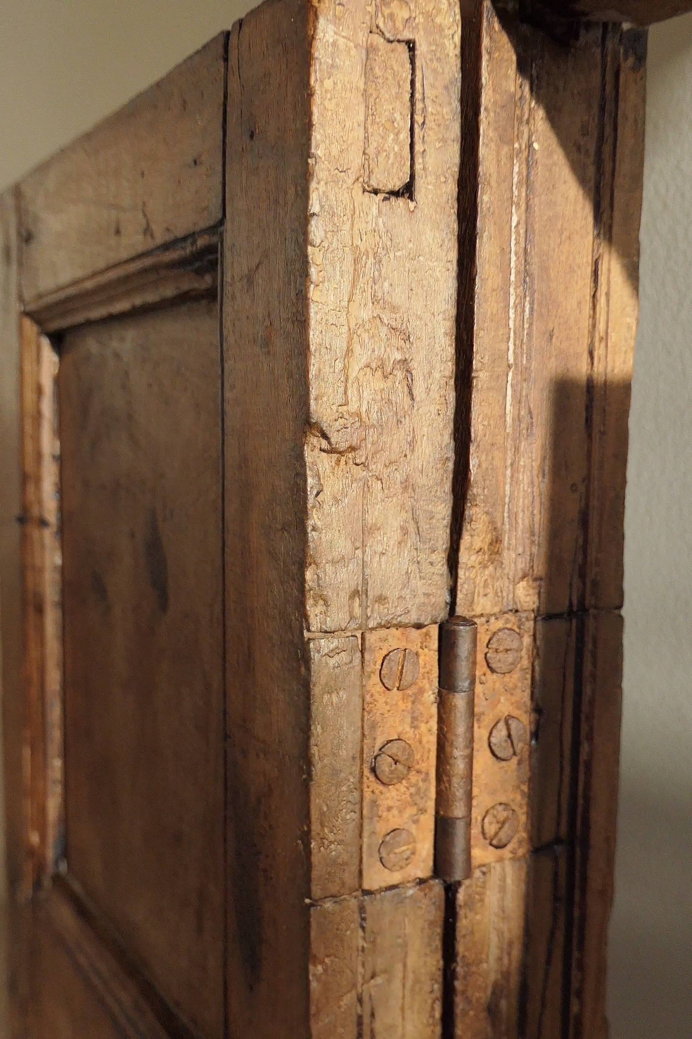 Antique carved wooden window and shutter from Rajasthan
