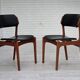 1960s, Danish design by Erik Buch, model 49, pair of chairs, teak wood.
