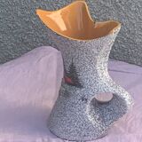 Vase tess in glazed ceramic pattern vintage and collector mountain chalet