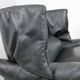 Cassina Portovenere set leather lounge chairs with ottoman