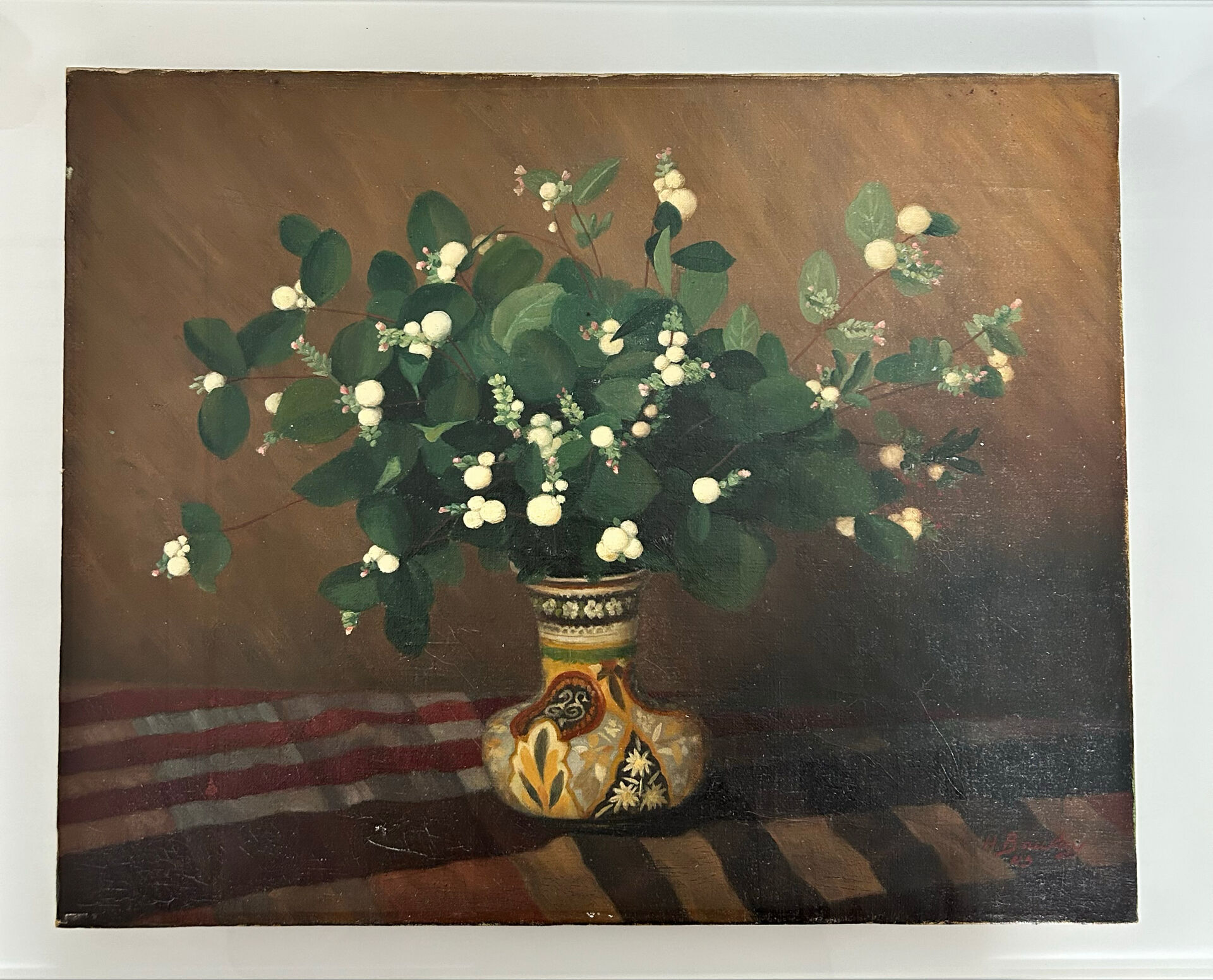 Antique painting signed H. Bauffay 1943