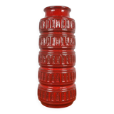 Large West Germany red glazed ceramic vase