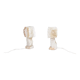 Pair of alabaster lamps, contemporary work