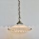 Art Deco pendant light in serrated glass, 1930s