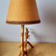1960s rattan cat lamp