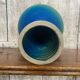 Ancien Bougeoir Coupe Céramique Bleue & Verte Scandinave Vintage