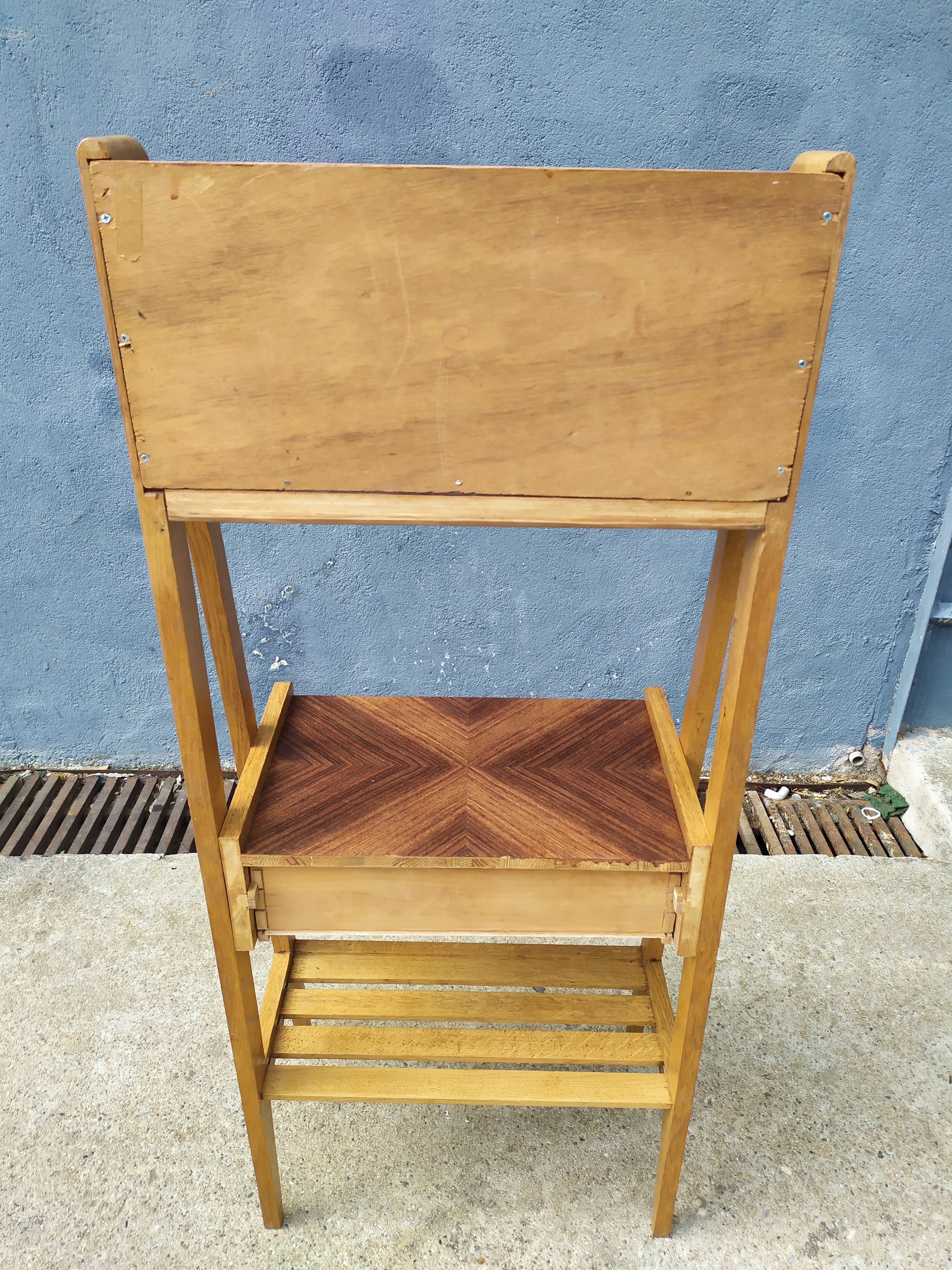 Oak compass foot shelf 1950