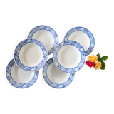 Set de 6 assiettes creuses Sarreguemines, motif Rostand