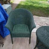 Rattan armchair table set