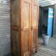 Coat rack cloakroom, Vintage wooden wardrobe