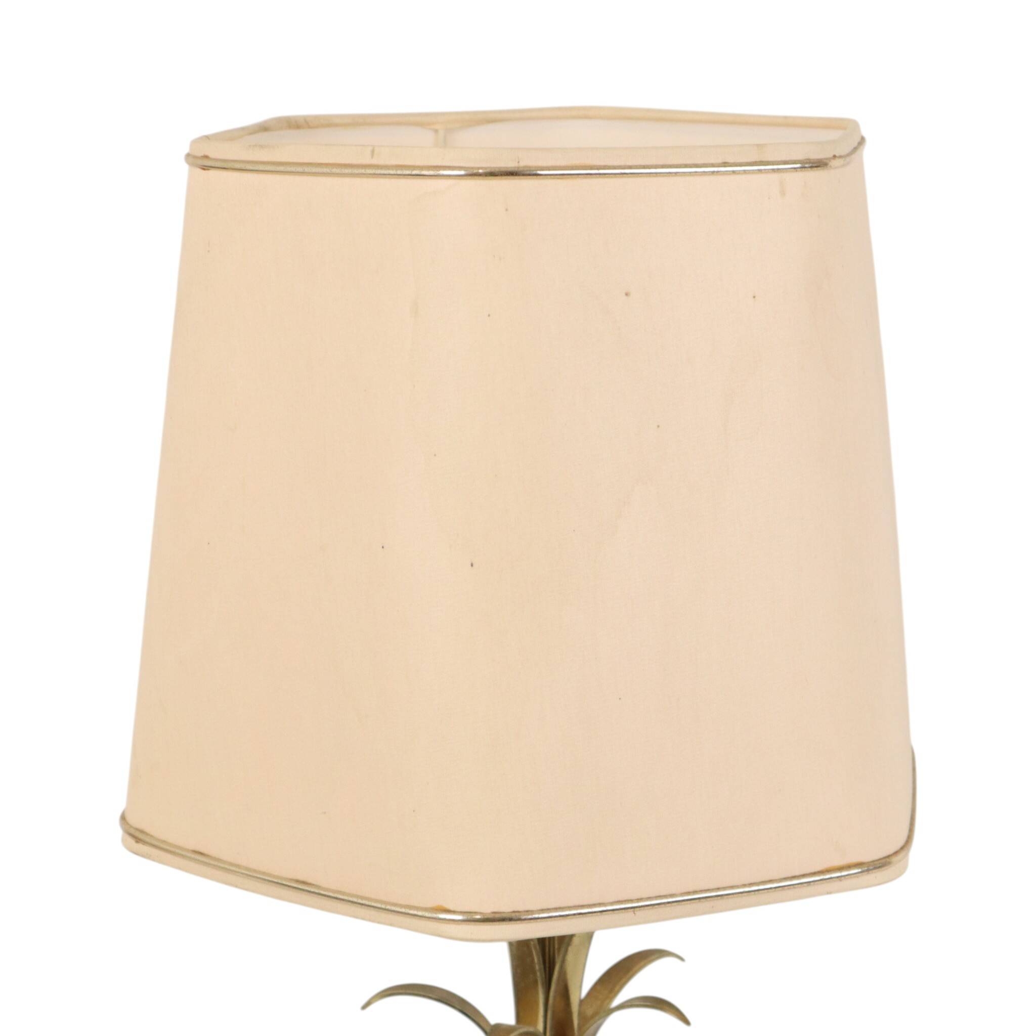 Vintage Palm Tree Pineapple Table Lamp, Massive, 1970s, 48cm