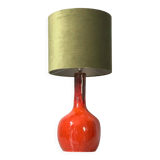 Orange Ceramic Table Lamp, 1970s
