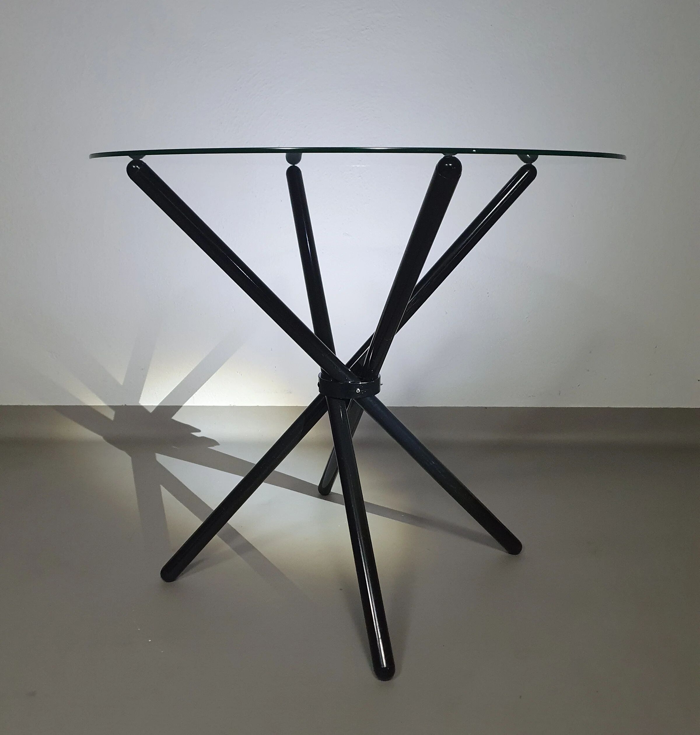 Italian folding table 80's aluminium frame