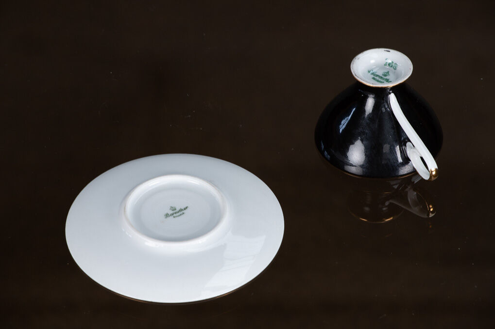 Set Cup and saucer in porcelain Bavaria 1950