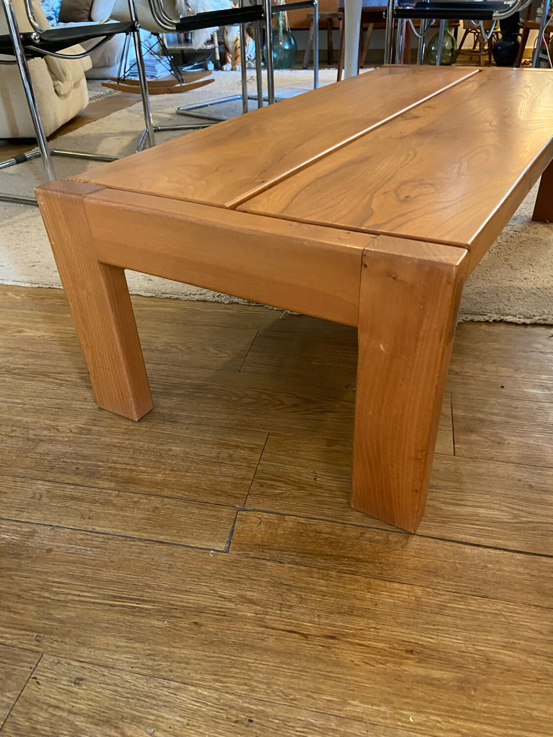 Solid elm coffee table Maison Regain
