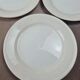 Assiettes Gien modernistes à pois dorés – lot de 9
