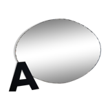 Miroir biseauté ovale grand format 81x60cm