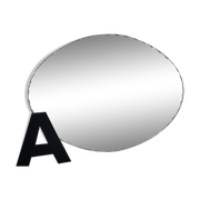 Miroir biseauté ovale grand format 81x60cm