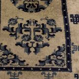 Ancient Chinese Carpet Handmade Peking 67cm x 119cm 1900s