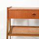 Pair of Scandinavian bedside tables in teak with Vienna cane