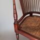 Paire de fauteuils d'angle paillés Jungerstil en acajou 1900.