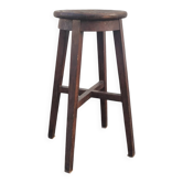 Tabouret haut en chêne massif, 1950