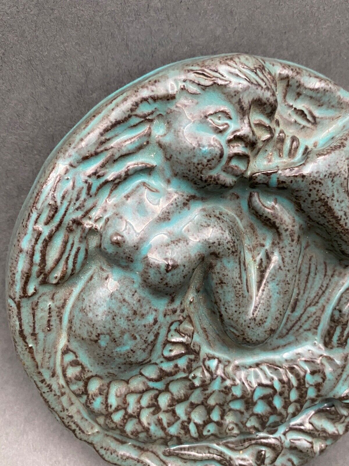 Sandstone bonbonnière mermaid decoration atelier des charbonniers paris xxe