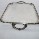 Serving tray with liqueur or other silver metal old art nouveau hallmark