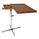 table à system François Caruelle en bois et metal 1950 1970