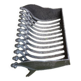 Old vintage black cast iron fireplace