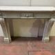 Louis XVI style fireplace in white Carrara marble, 19th century