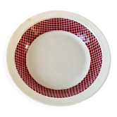 Plat creux badonviller à carreaux années 30
