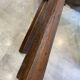 Brutalist tripod chair n1, carved solid wood, antique.