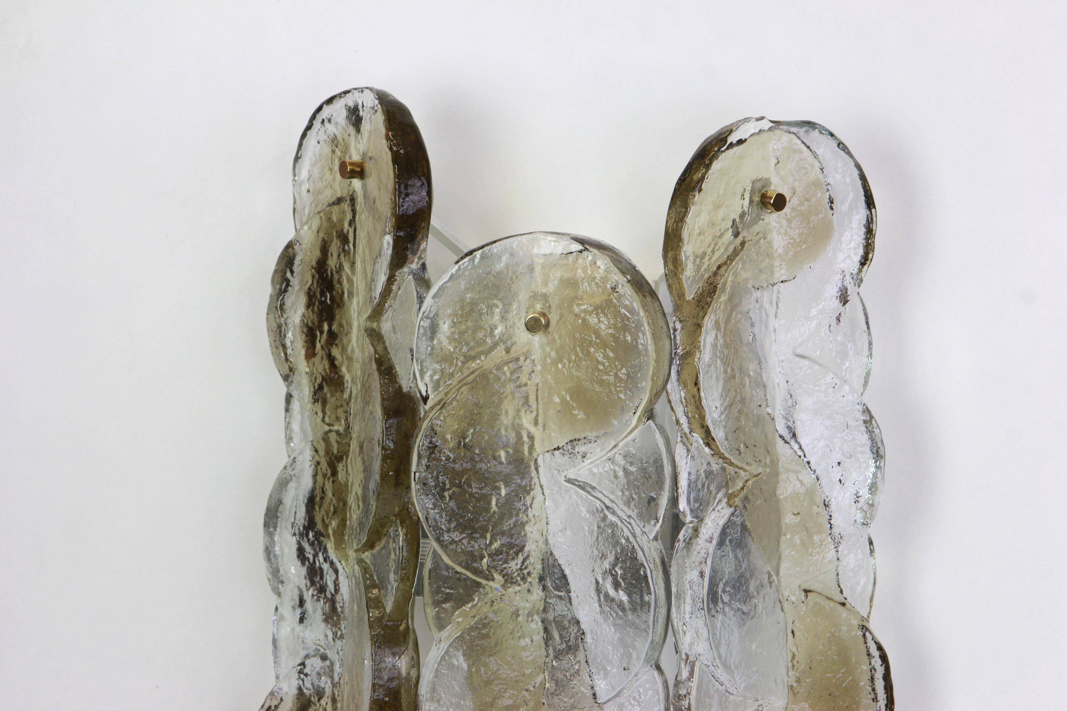 Pairs of large wall sconces by Kalmar, Austria, 1960s