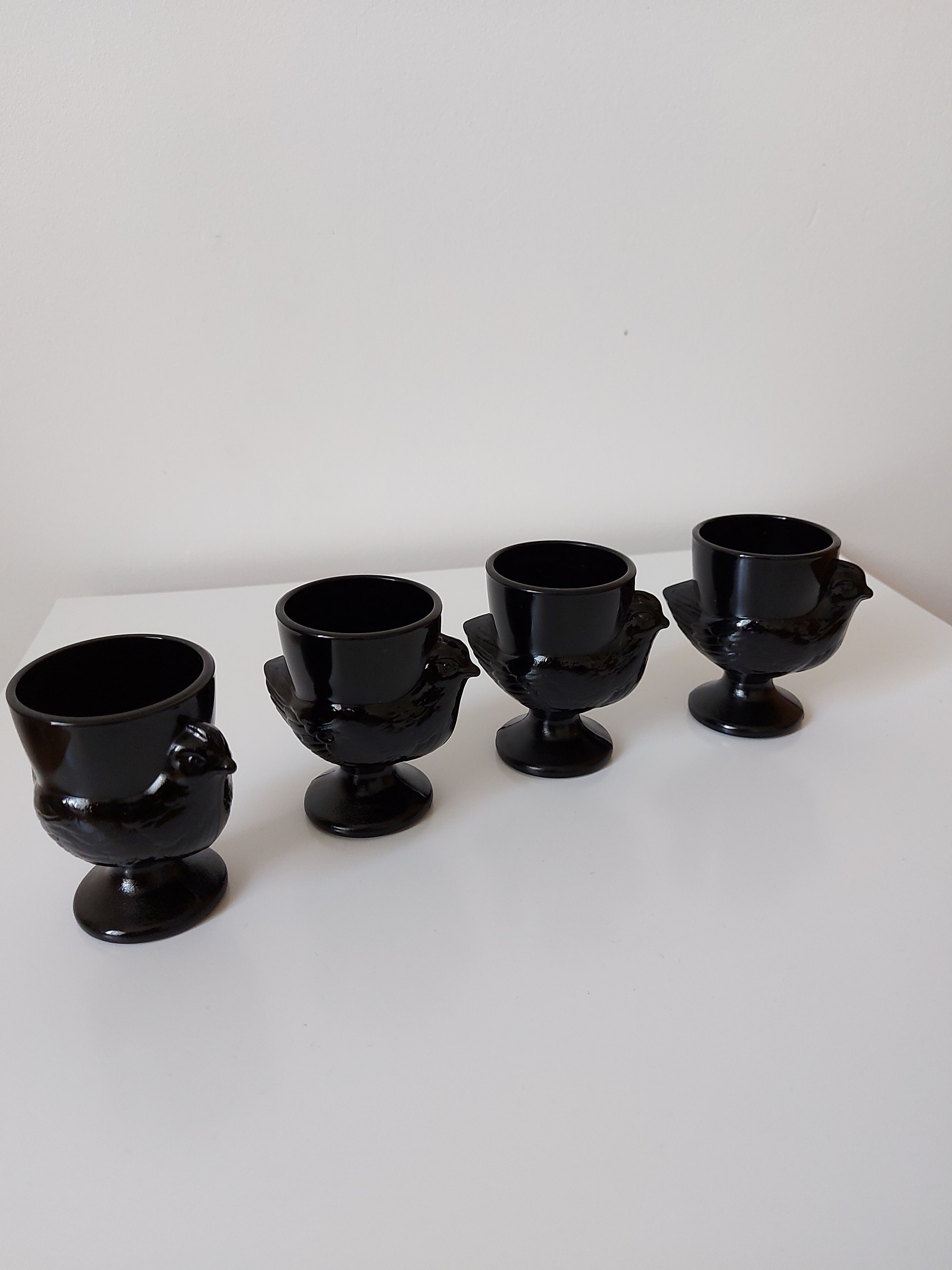 Black chicken eggcups