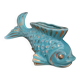 Fish Turquoise Vase 1950 Paby
