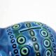 Zoomorphic ceramic, Piggy Bank in blue ceramic from Rimini, Italy 1970