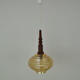Suspension en verre du milieu du siècle années 1960